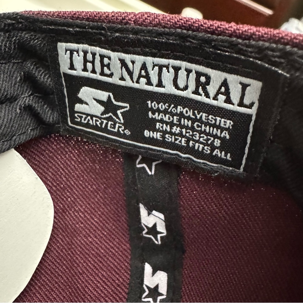 NEW Rhude X Starter Black Label The Natural Maroon Snapback Cap Hat White Logo - Picture 5 of 7
